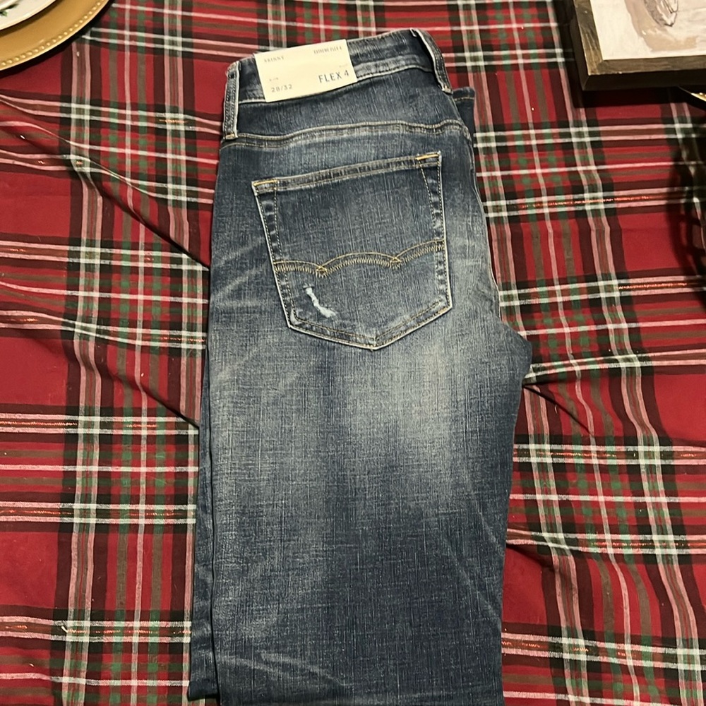 NWT Mens American Eagle Flex 4 skinny jeans distressed